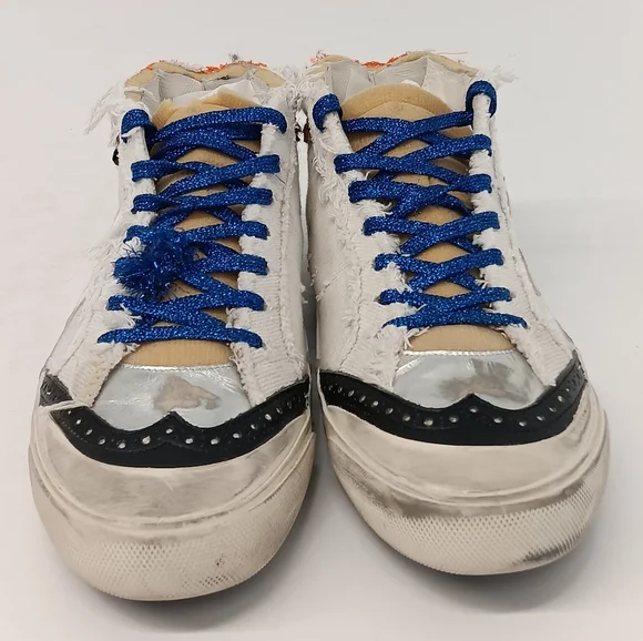 Golden Goose Men's Mid Star White Canvas Sneakers - EU44/US11